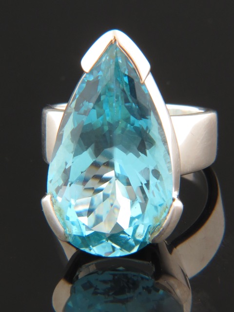 Blue Topaz Ring - Sterling Silver - BT121R