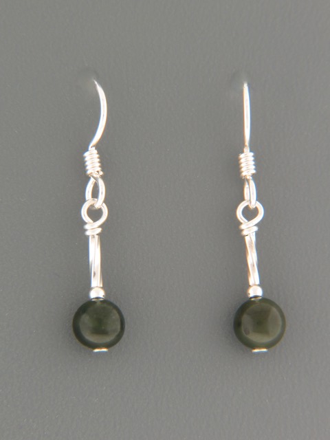 Jade Earrings - Sterling Silver - J519