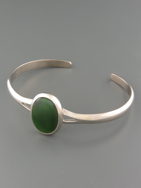 Jade Bracelet - Sterling Silver - J900