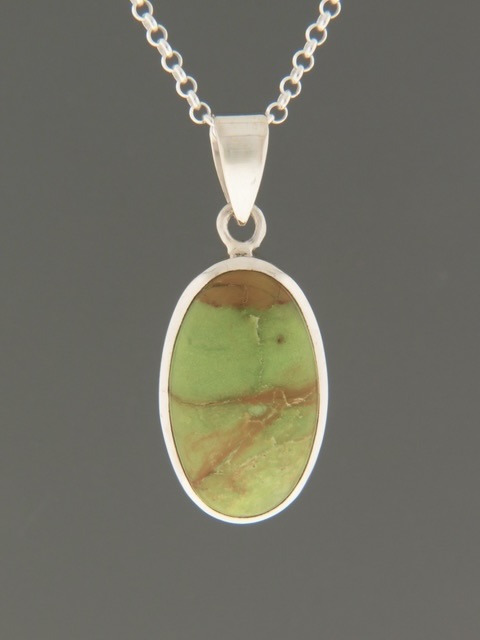 Gaspeite Pendant - Sterling Silver - GA305