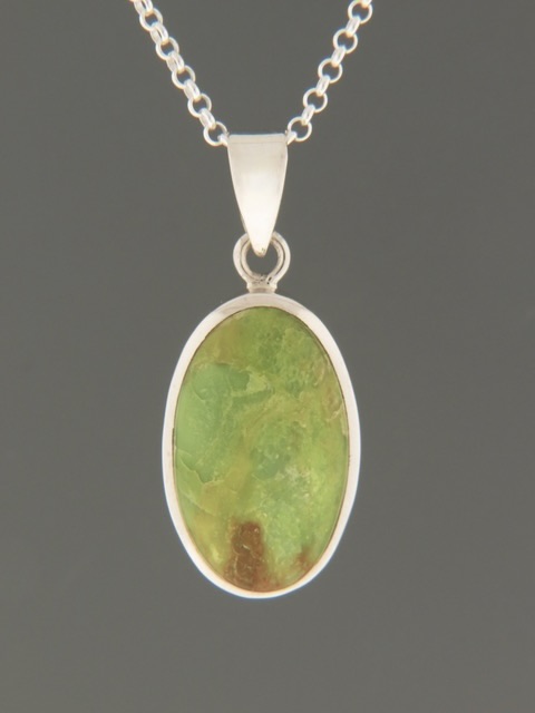 Gaspeite Pendant - Sterling Silver - GA304