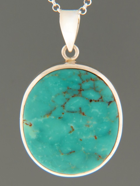 Turquoise Pendant - Sterling Silver - TQ309