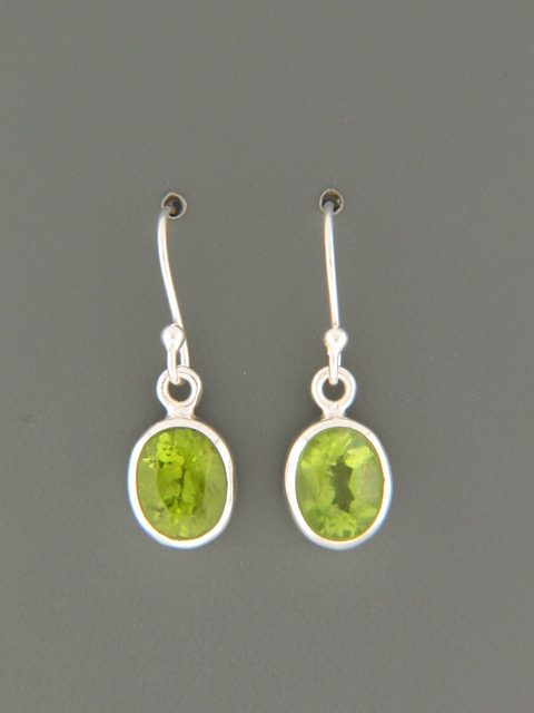 Peridot Earrings - Sterling Silver - P534