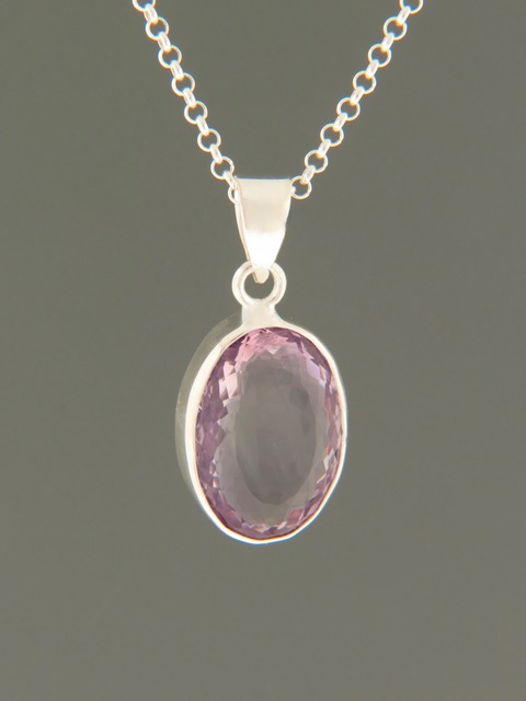 Amethyst Pendant - Sterling Silver - A388