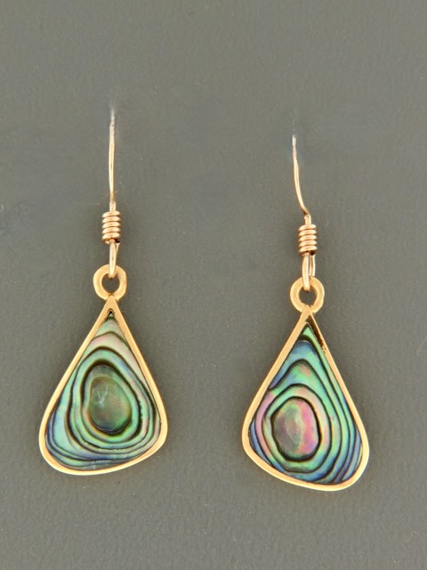 Paua Shell Earrings - Gold Vermeil - PA514GV