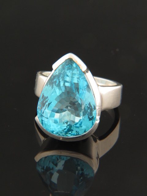 Blue Topaz Ring - Sterling Silver - BT116R