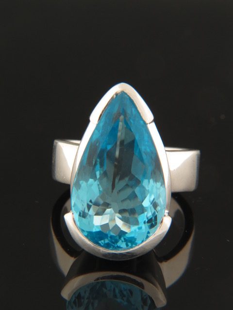 Blue Topaz Ring - Sterling Silver - BT119R