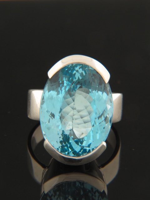 Blue Topaz Ring - Sterling Silver - BT122R
