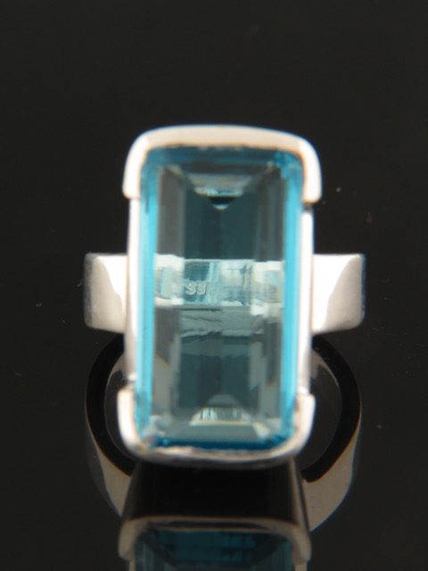 Blue Topaz Ring - Sterling Silver - BT123R