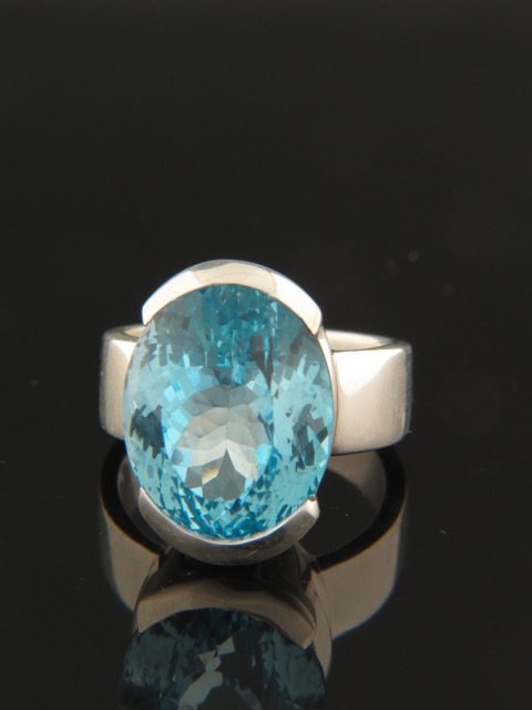 Blue Topaz Ring - Sterling Silver - BT105R