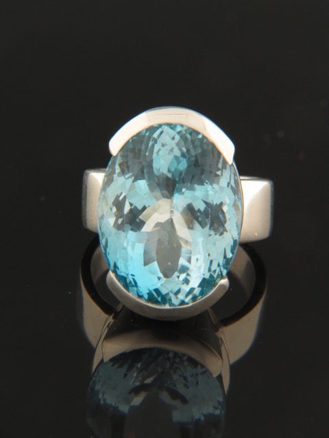 Blue Topaz Ring - Sterling Silver - BT114R