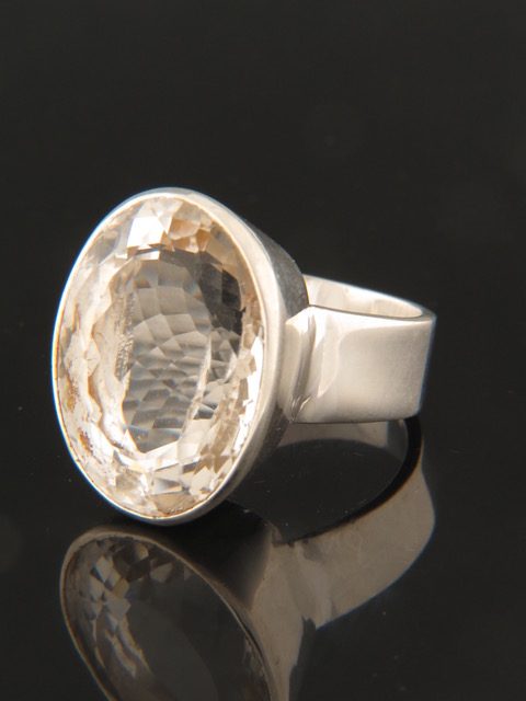 Quartz Crystal Ring - Sterling Silver - Q112R
