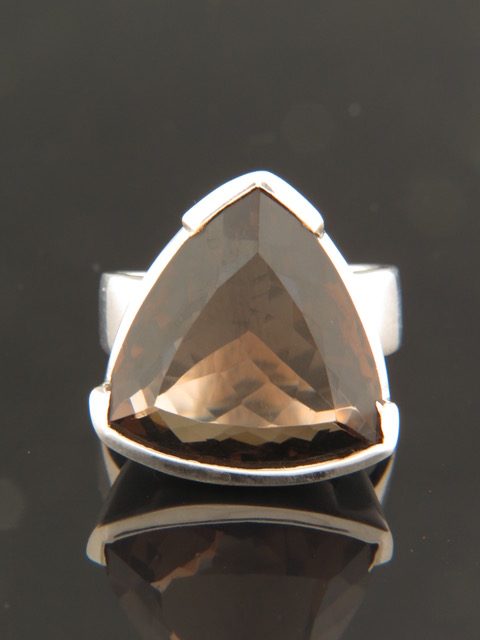 Smokey Quartz Ring - Sterling Silver - SQ100R