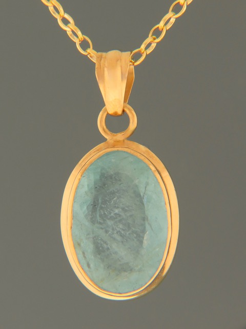Aquamarine Pendant - Gold Vermeil - AQ351GV