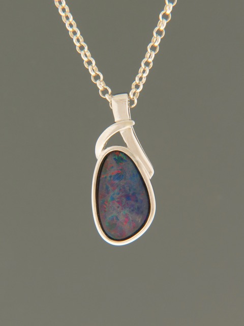 Opal Pendant - Sterling Silver - OP305