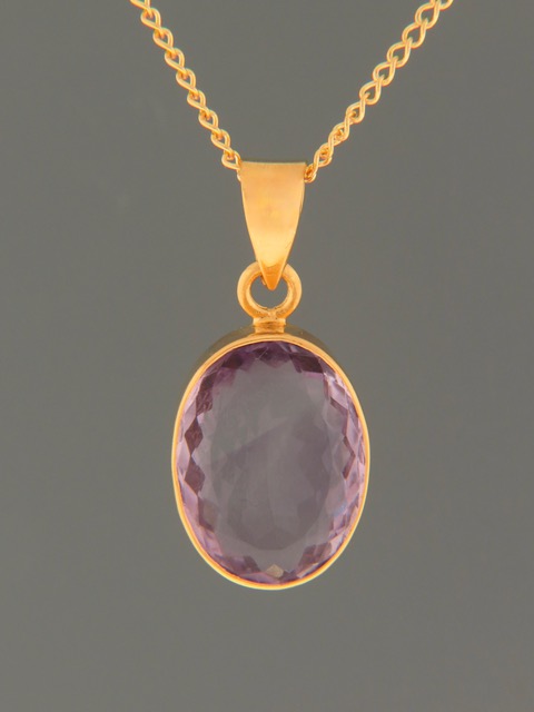 Amethyst Pendant - Gold Vermeil - A388GV