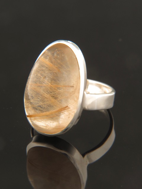 Rutile Quartz Ring - Sterling Silver - RU106R