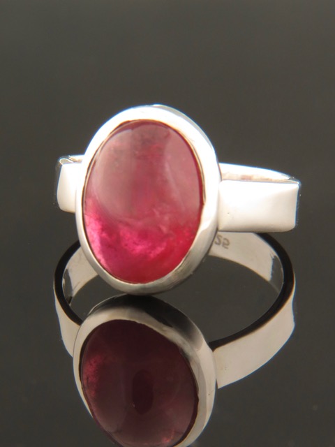 Pink Tourmaline Ring -Sterling Silver - T104R