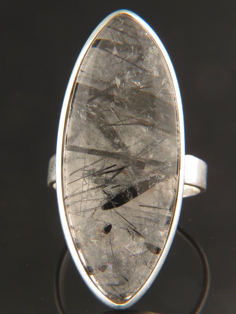 Tourmalinated Quartz Ring - Sterling Silver - TQZ112R