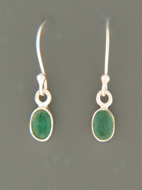 Emerald Earrings - Sterling Silver - E508
