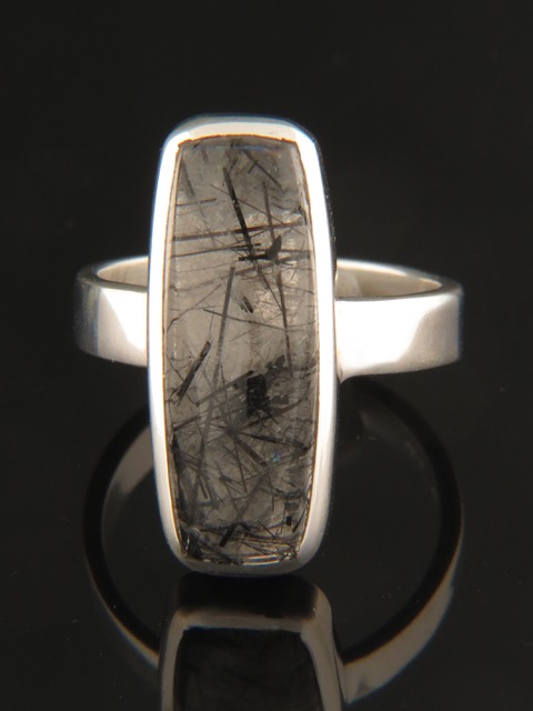 Tourmalinated Quartz Ring - Sterling Silver - TQZ117R