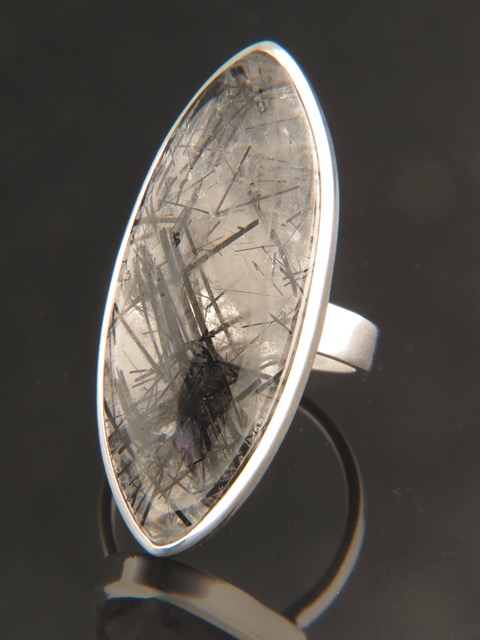 Tourmalinated Quartz Ring - Sterling Silver - TQZ116R