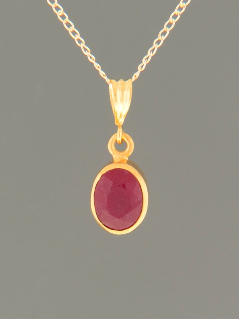 Ruby Pendant - Gold Vermeil - R320GV