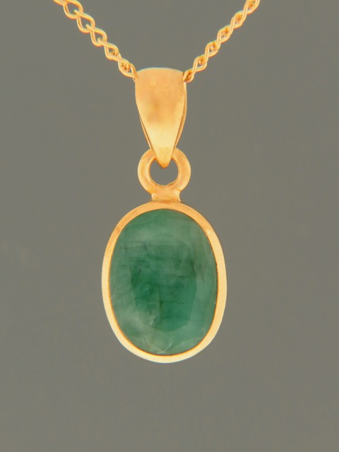 Emerald Pendant - Gold Vermeil - E310GV
