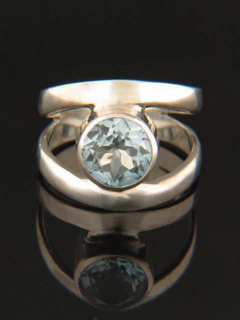 Blue Topaz Ring - Sterling Silver - BT124R