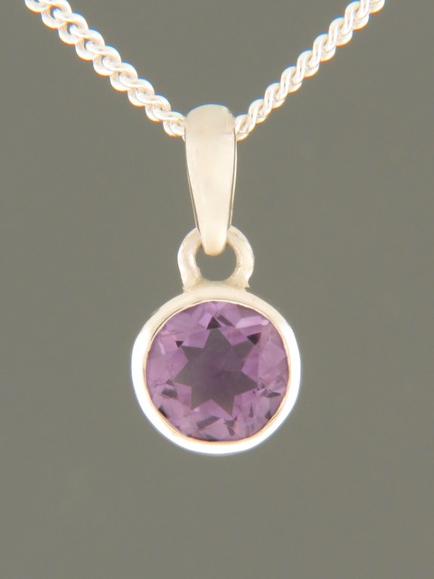 Amethyst Pendant - Sterling Silver - A370
