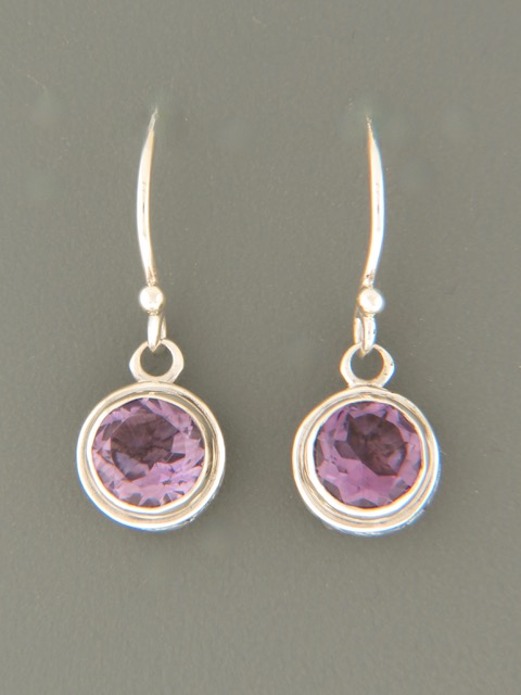 Amethyst Earrings - Sterling Silver - A556