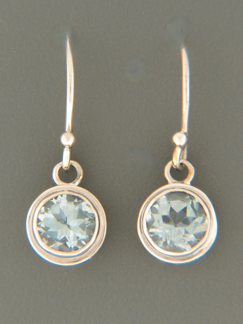 Blue Topaz Earrings - Sterling Silver - BT556