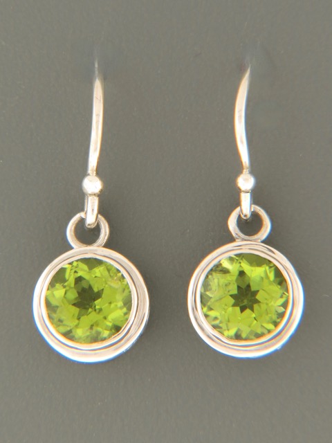Peridot Earrings - Sterling Silver - P556