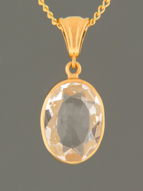 Quartz Crystal Pendant - Gold Vermeil - Q308GV