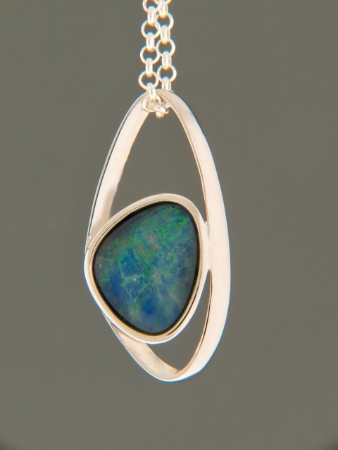 Opal Pendant -Sterling Silver - OP318
