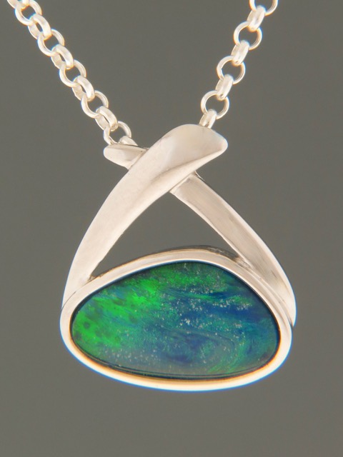 Opal Pendant - Sterling Silver - OP300