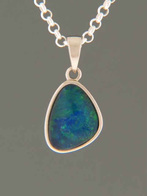 Opal Pendant - Sterling Silver - OP310