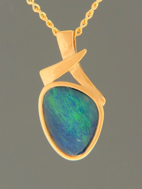 Opal Pendant - Gold Vermeil - OP316GV
