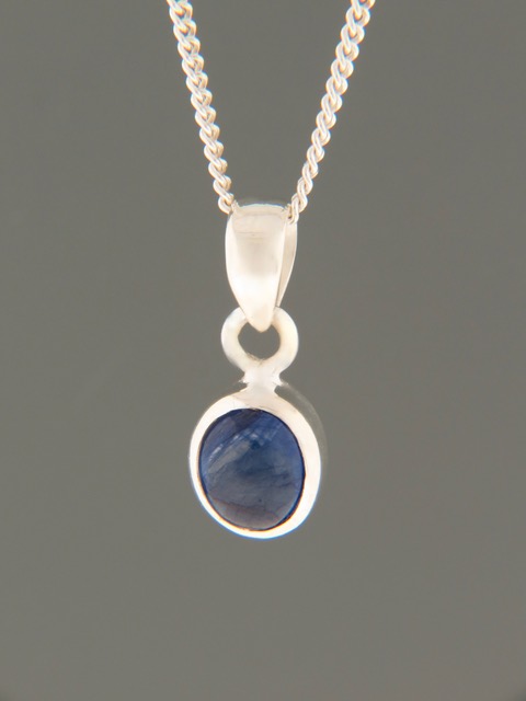 Sapphire Pendant - Sterling Silver - S300