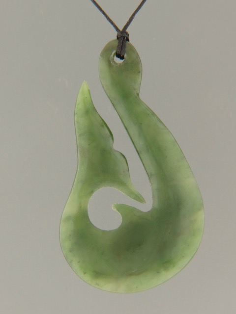 Jade Fish hook (large) - JH4