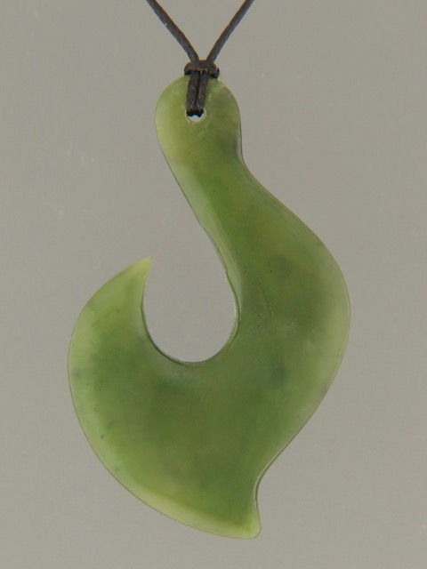 Jade Fish hook (large) - JH5