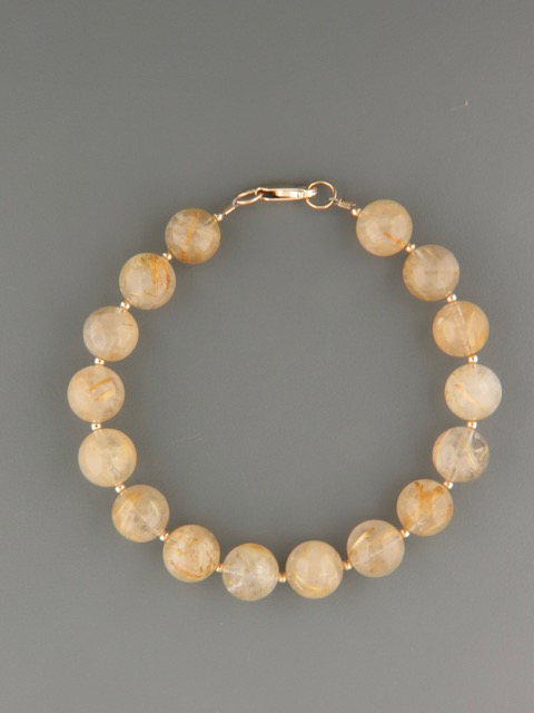 Rutile Quartz Bracelet - 10mm stones - RU900