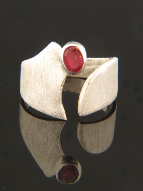 Ruby Ring - Sterling Silver - R103R