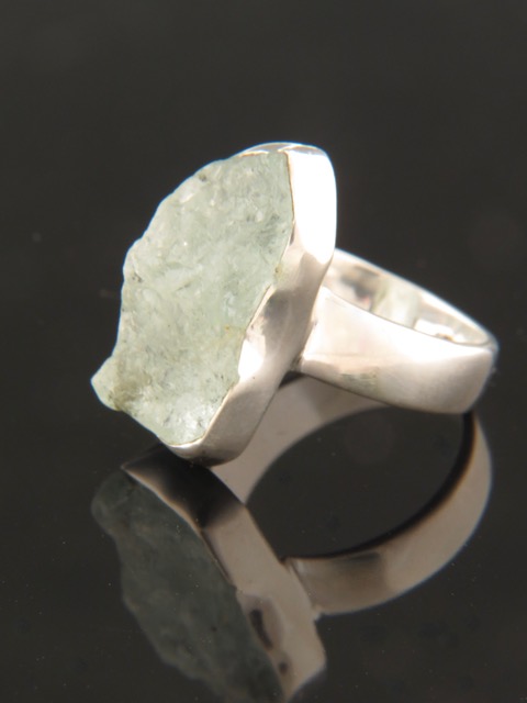Raw Aquamarine Ring - Sterling Silver - AQ103R