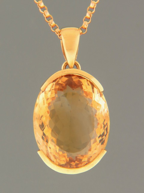Citrine Pendant - Gold Vermeil - C341GV