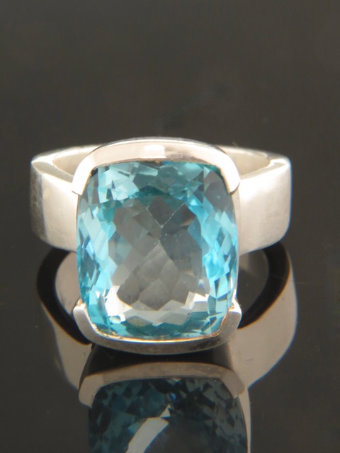 Blue Topaz Ring - Sterling Silver - BT130R