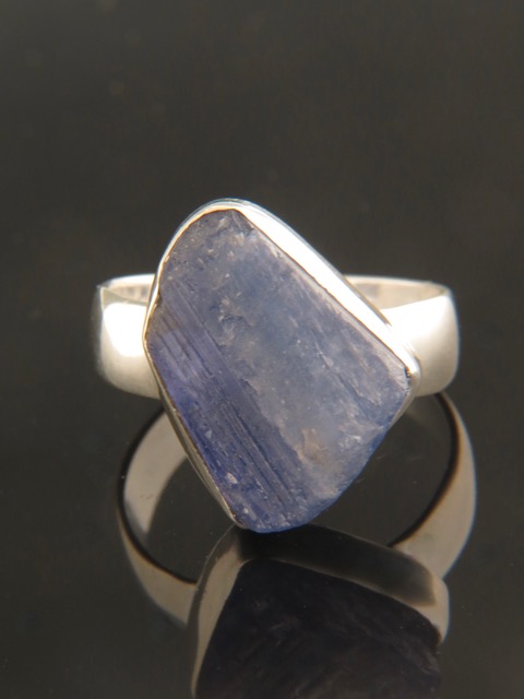 Raw Tanzanite Ring - Sterling Silver - TNZ105R