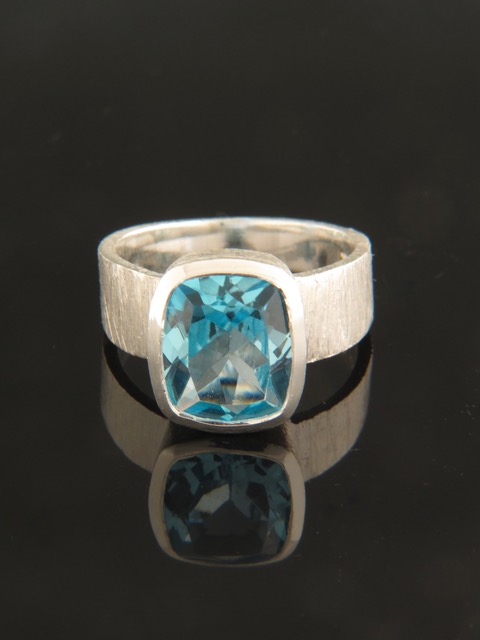 Blue Topaz Ring - Sterling Silver - BT140R