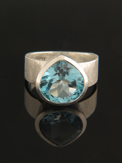 Blue Topaz Ring - Sterling Silver - BT141R