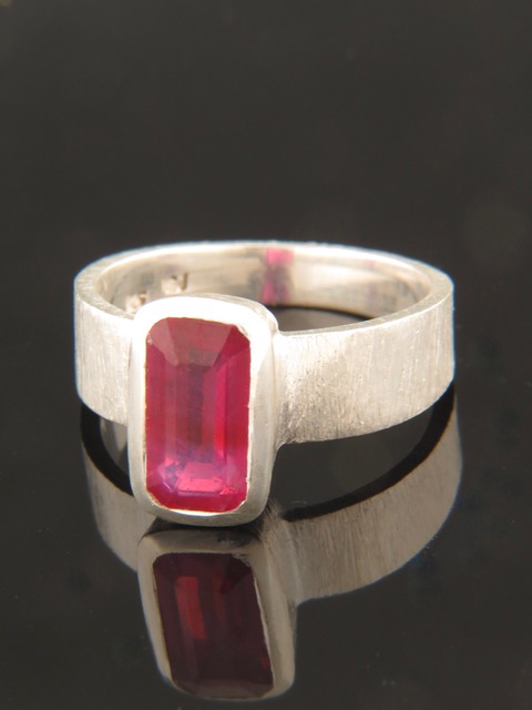 Ruby Ring - Sterling Silver - R107R